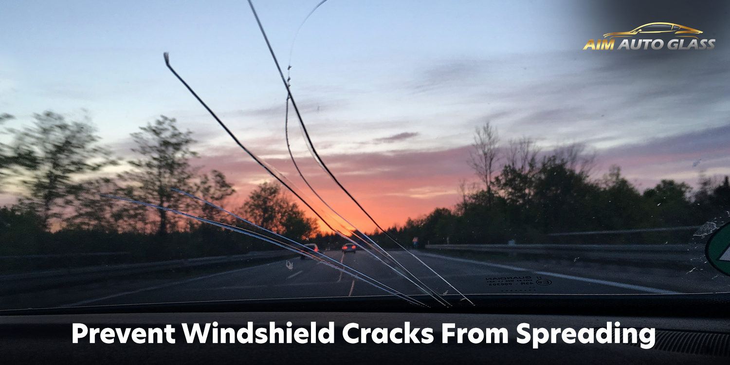 Prevent windshield crack spread